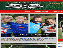 Tablet Screenshot of peterfewingsoccercamp.com